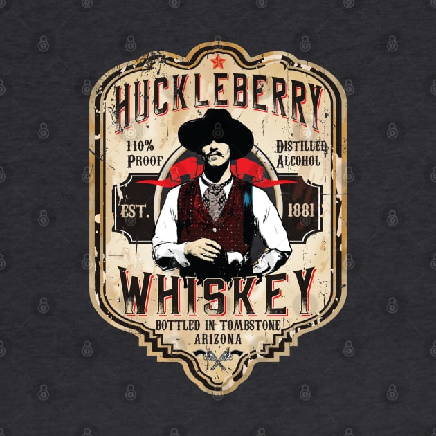 Huckleberry Whiskey Label by Alema Art